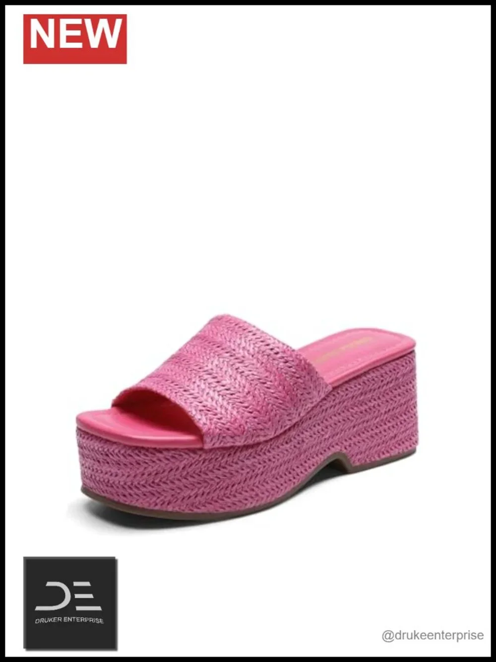 Raffia Espadrille Wedge Sandals Slip On Platform Open Toe Summer Beach Shoes